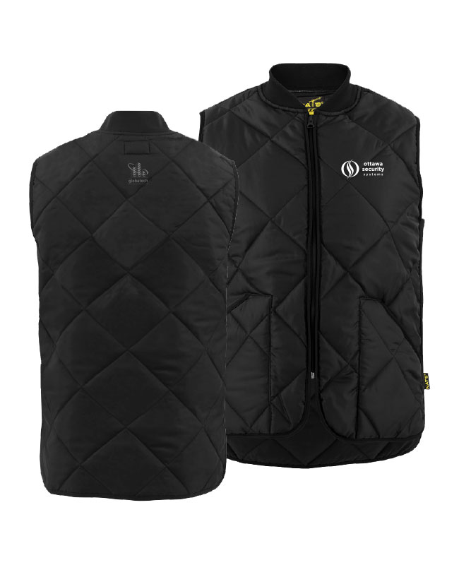 OSSC - WK027 veste de travail matelassé unisexe (NOIR) - 13212 (AVG) + 13122-4 (NUQUE)