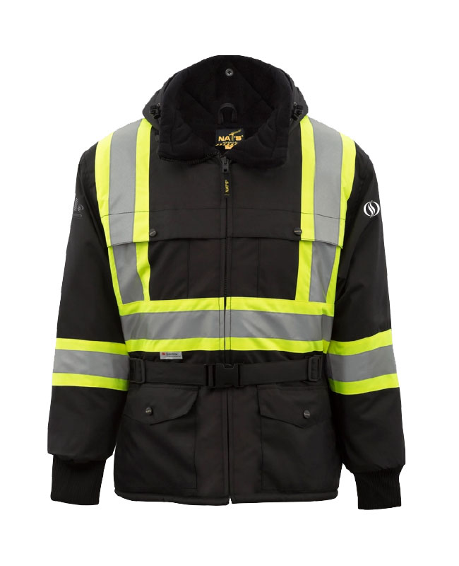 OSSC - WK700 Unisex Winter Safety Coat (BLACK) - 13212 (MG) + 13122-4 (MD)