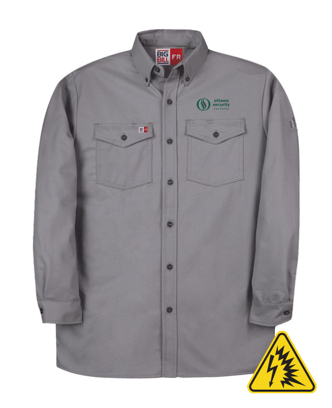 OSSC - 147BDUS7 Industrial Work Shirt (CHARCOAL) - 13212 (AVG) + 13122-4 (MG)